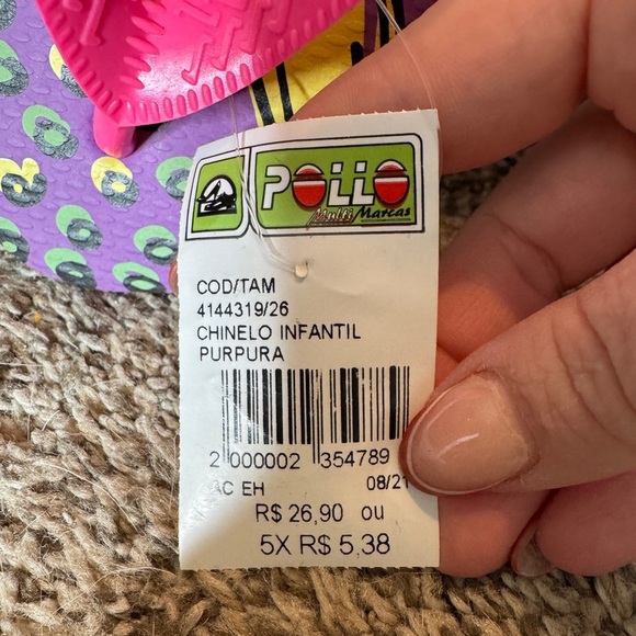 HAVAIANAS NWT Girls Purple Pink Pineapple Flip Flops Size 10C Summer Beach Pool - Picture 4 of 8